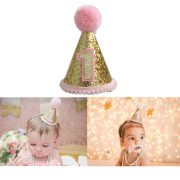 Gold Glitter Sparkle Princess Cone Hat1